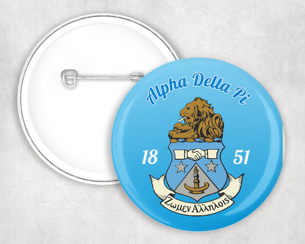 Alpha Delta Pi Classic Crest Pin Buttons