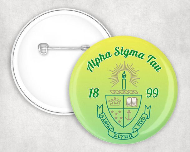 Alpha Sigma Tau Classic Crest Pin Buttons