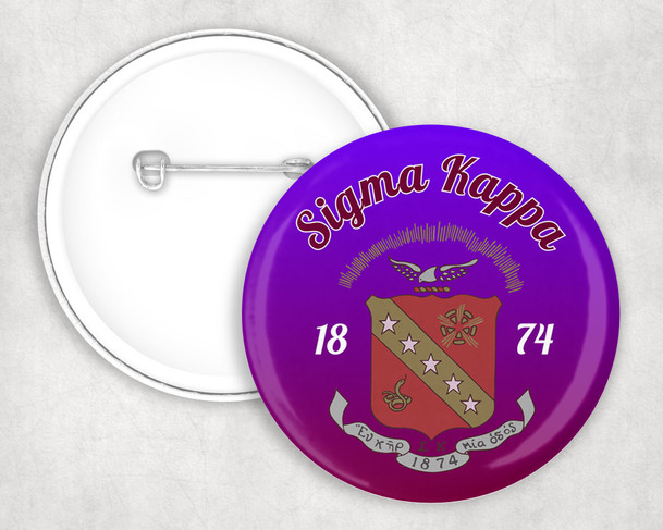 Sigma Kappa Classic Crest Pin Buttons