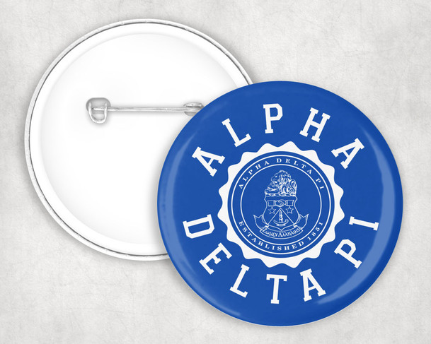 Alpha Delta Pi seal-crest Pin Buttons