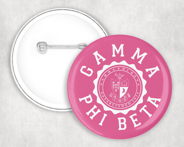 Gamma Phi Beta seal-crest Pin Buttons