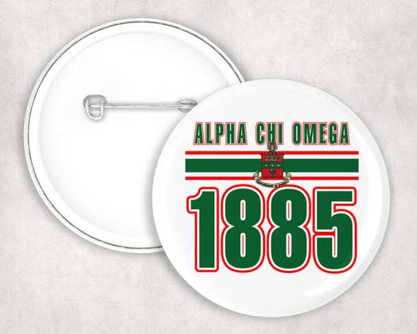 Alpha Chi Omega stripe-est Pin Buttons
