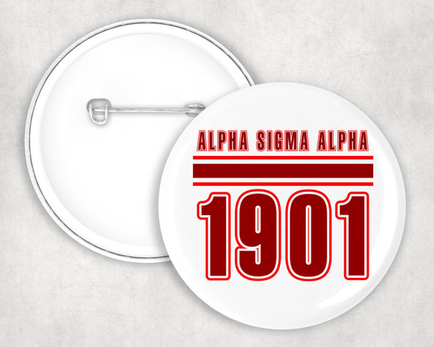 Alpha Sigma Alpha stripe-est Pin Buttons