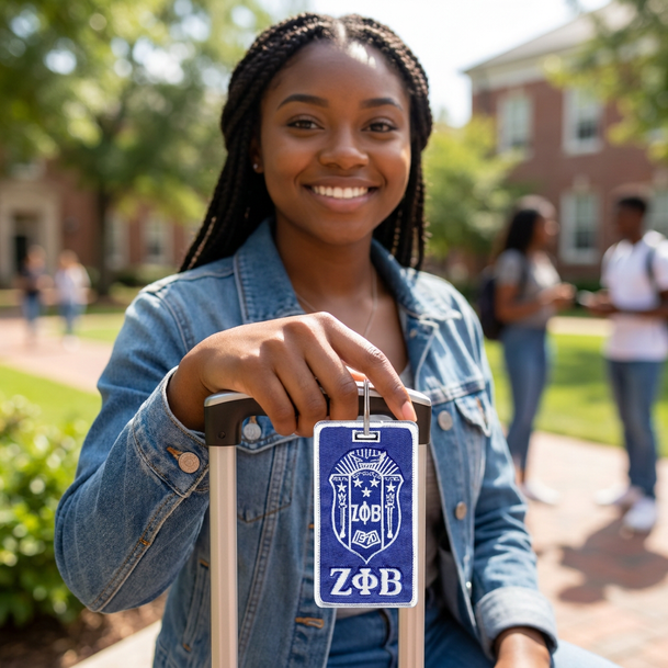 Zeta Phi Beta Shield Luggage Tag