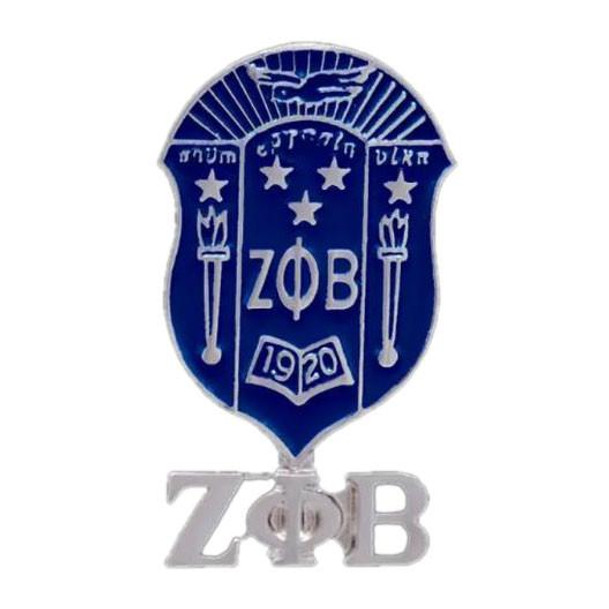 National Sportswear Emblem Zeta Phi Beta Shield Lapel Pin 