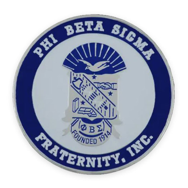 Phi Beta Sigma 3-D Stamped Aluminum Car Emblem