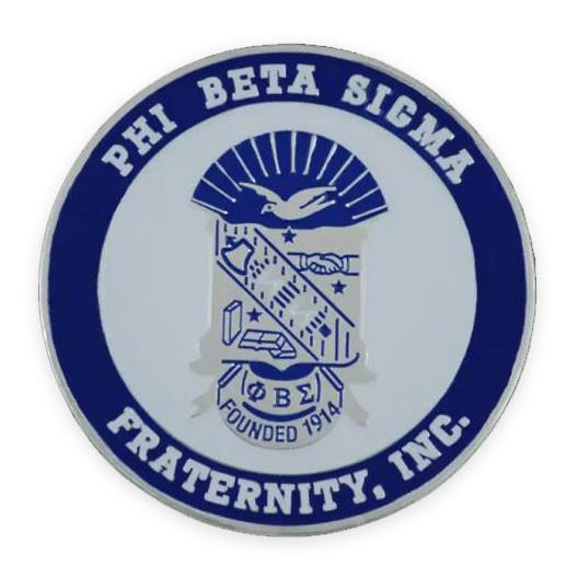 National Sportswear Emblem Phi Beta Sigma 3-D Stamped Aluminum Car Emblem 