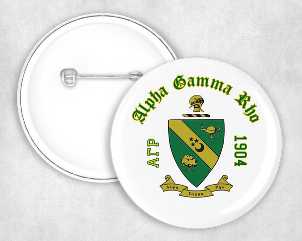  Alpha Gamma Rho Classic Crest Button 