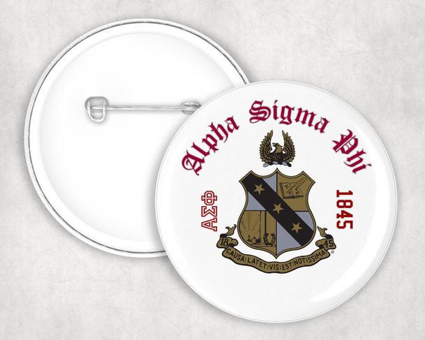 Alpha Sigma Phi Classic Crest Button