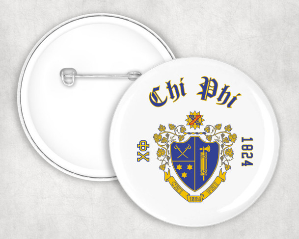 Chi Phi Classic Crest Button
