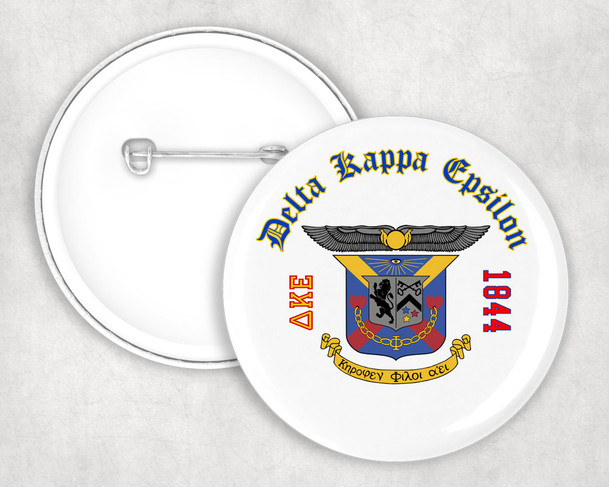 Delta Kappa Epsilon Classic Crest Button