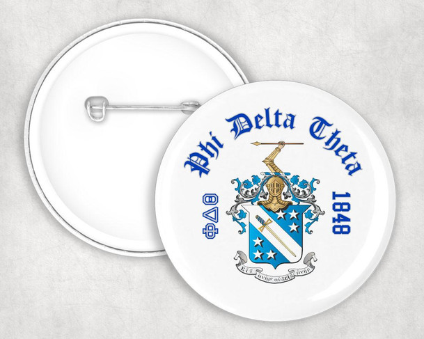  Phi Delta Theta Classic Crest Button 