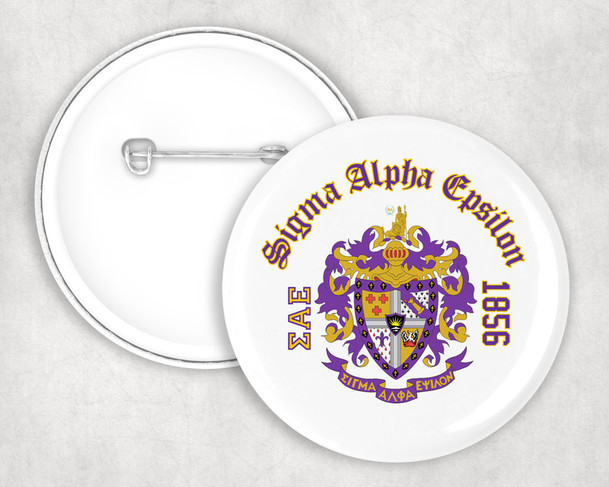 Sigma Alpha Epsilon Classic Crest Button