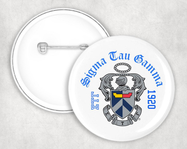  Sigma Tau Gamma Classic Crest Button 