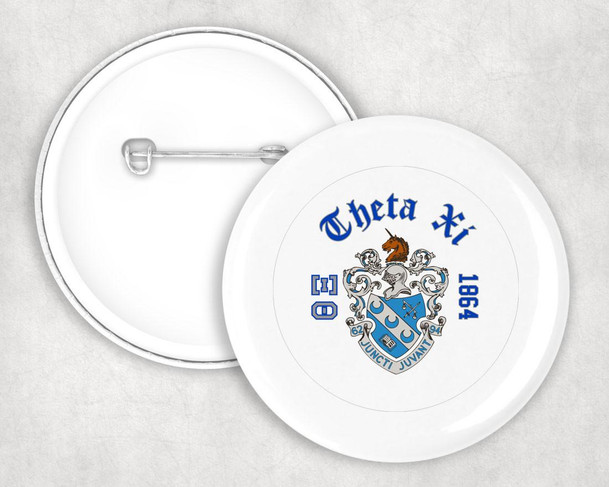 Theta Xi Classic Crest Button 