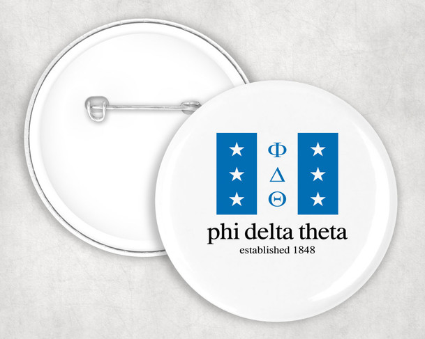 Phi Delta Theta Flag Button