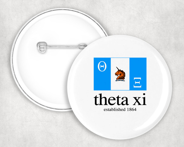 Theta Xi Flag Button