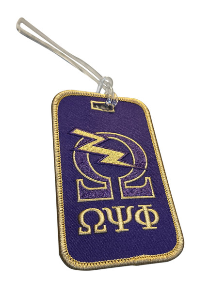 Omega Psi Phi Lightning Bolt Luggage Tag