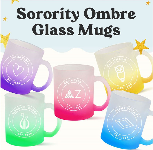 Sorority Ombre Glass Mugs