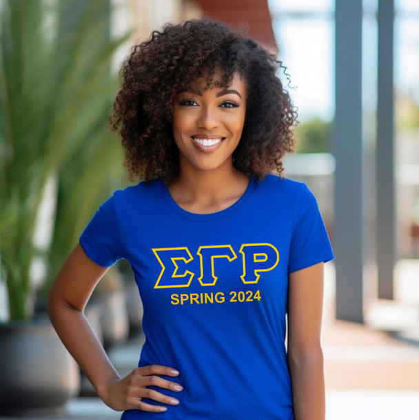 Personalized Sigma Gamma Rho Lettered T-shirt - Best Value
