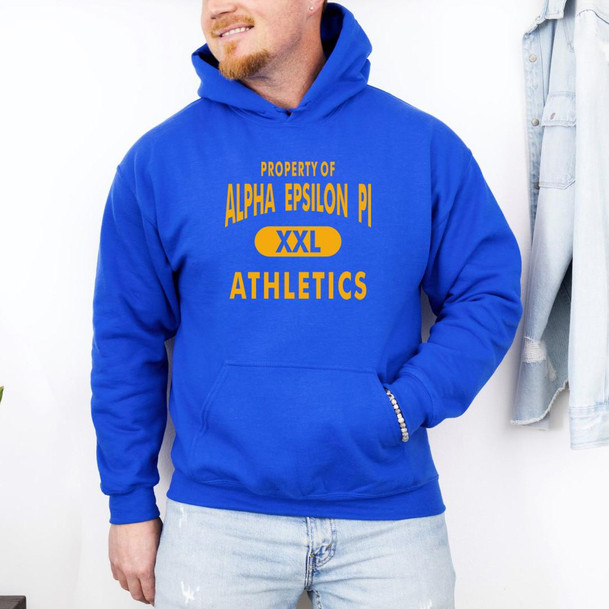  Alpha Epsilon Pi Property Of Athletics Hooded Sweatshirts 