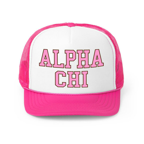 Alpha Chi Omega Nickname Trucker Caps