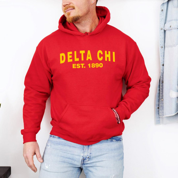  Delta Chi Established Hooded Sweatshirts 