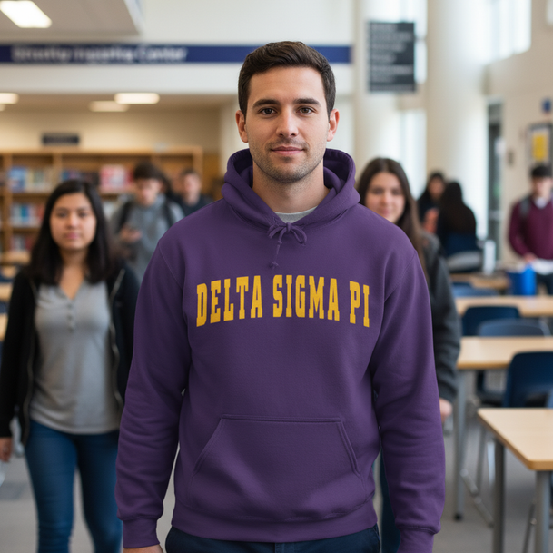 Delta Sigma Pi Letterman Hooded Sweatshirts