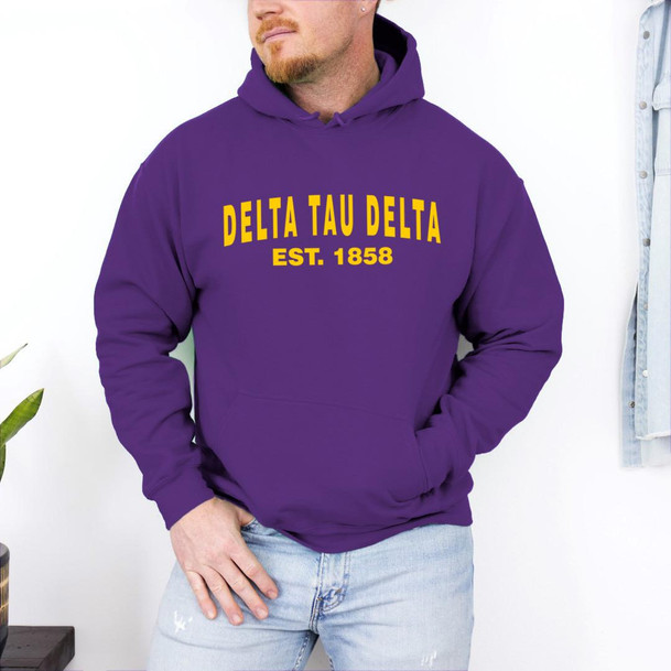  Delta Tau Delta Established Hooded Sweatshirts 