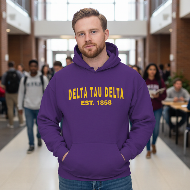 Delta Tau Delta Established Hooded Sweatshirts