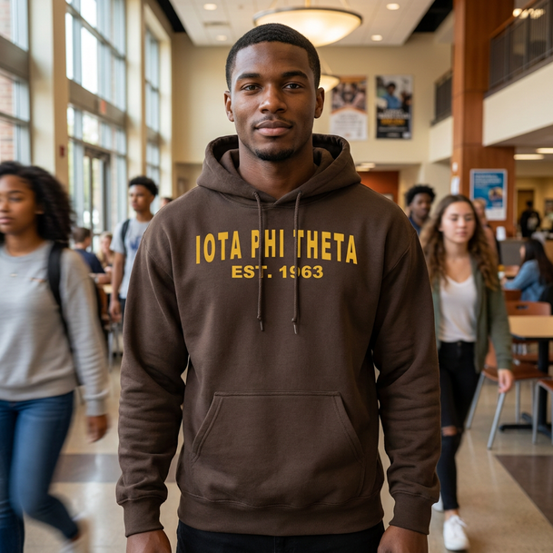 Iota Phi Theta Established Hooded Sweatshirts