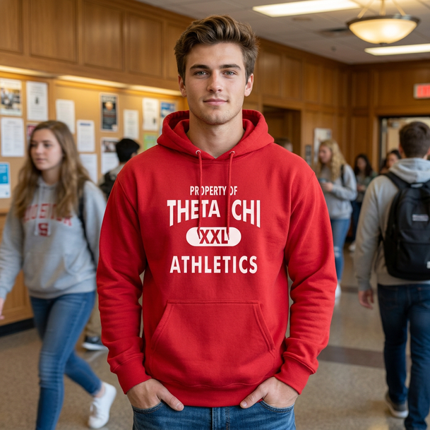 Theta Chi Property Of Athletics Hooded Sweatshirts
