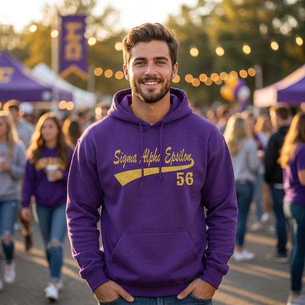 Sigma Alpha Epsilon Tail Hooded Sweatshirts