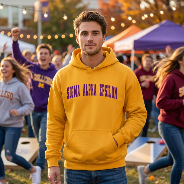 Sigma Alpha Epsilon Letterman Hooded Sweatshirts