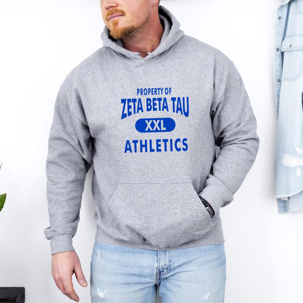  Zeta Beta Tau Property Of Athletics Hooded Sweatshirts 