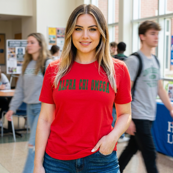 Alpha Chi Omega Letterman T-Shirt