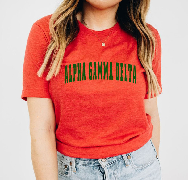 Alpha Gamma Delta Letterman T-Shirt