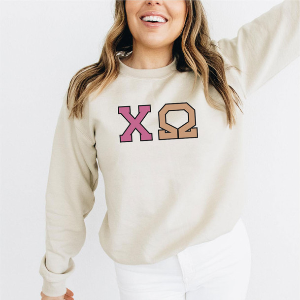 Chi Omega Pastel Greek Crewneck Sweatshirt