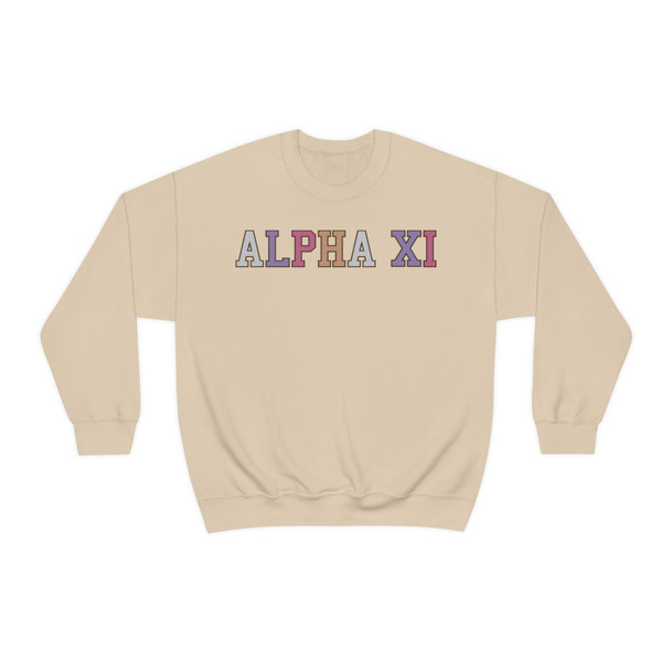 Alpha Xi Delta Pastel Greek Crewneck Sweatshirt