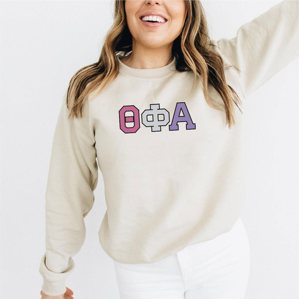 Theta Phi Alpha Pastel Greek Crewneck Sweatshirt