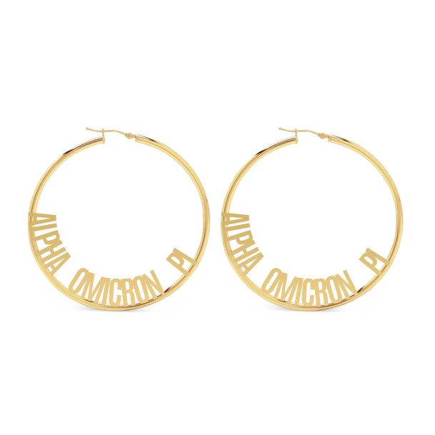 Alpha Omicron Pi Hoop Earrings