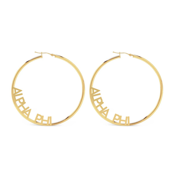 Alpha Phi Hoop Earrings