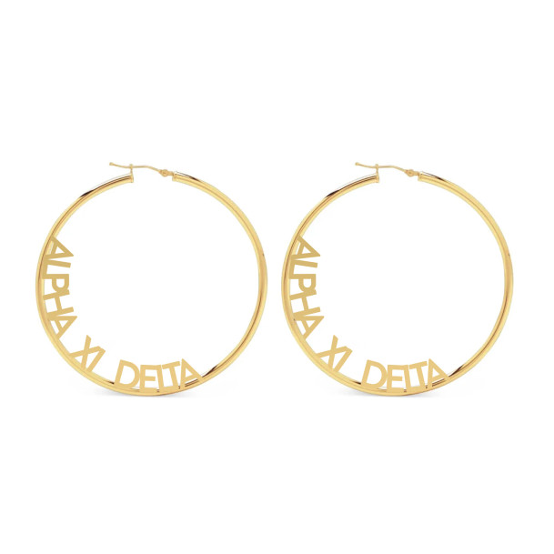 Alpha Xi Delta Hoop Earrings