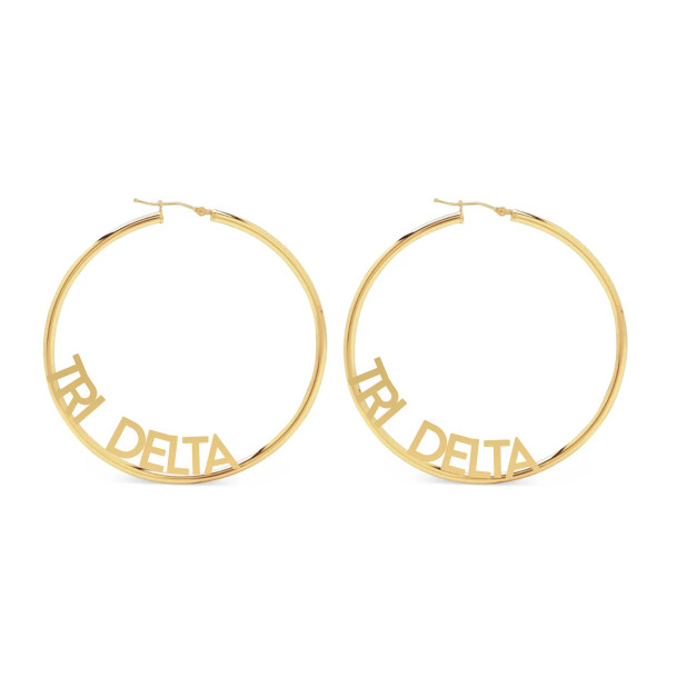 Delta Delta Delta Hoop Earrings