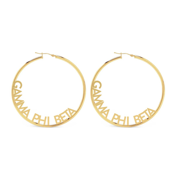 Gamma Phi Beta Hoop Earrings