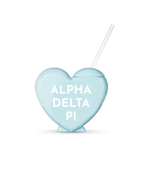 Alpha Delta Pi Heart Shaped Tumblers