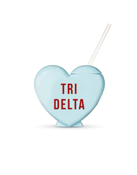 Delta Delta Delta Heart Shaped Tumblers