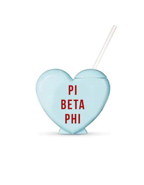 Pi Beta Phi Heart Shaped Tumblers