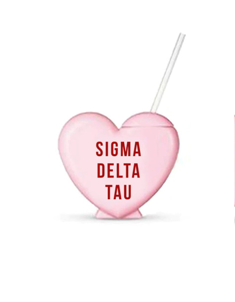 Sigma Delta Tau Heart Shaped Tumblers