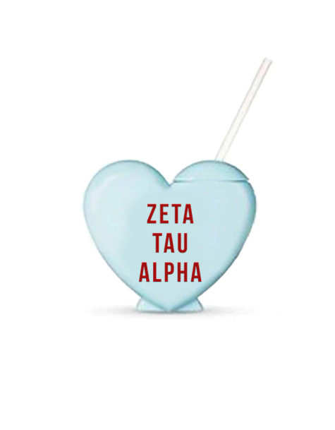 Zeta Tau Alpha Heart Shaped Tumblers